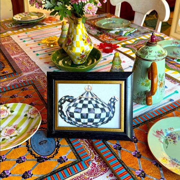 MacKenzie Childs Framed Teapot
Black and White Checkered Teapot Art in Frame - Picture 2 of 3
